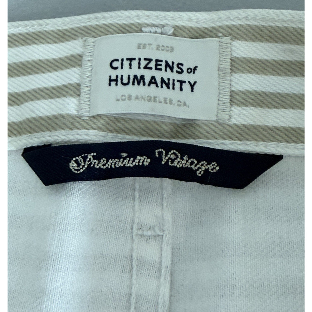 Citizens of Humanity Horseshoe Stripe Barrel Jeans Womens 27 Khaki Wide Leg READ - Picture 11 of 16